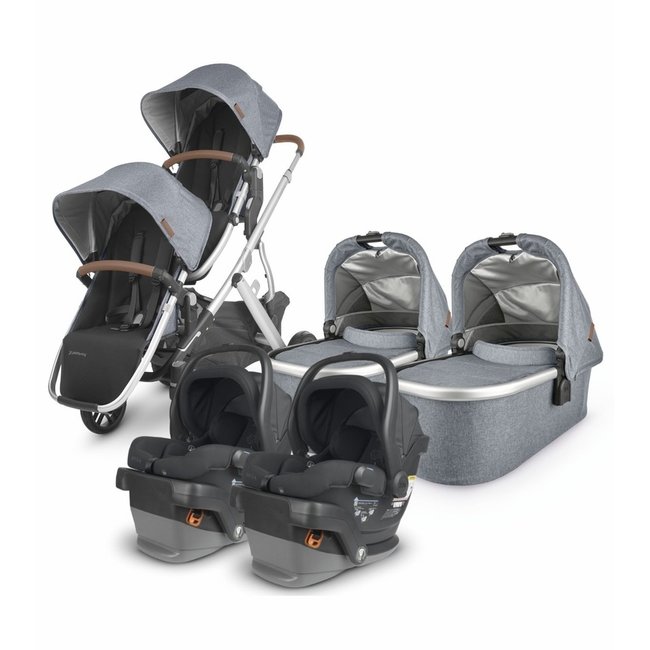 UPPAbaby VISTA V2 Twin Double Stroller + MESA V2 Travel System Bundle