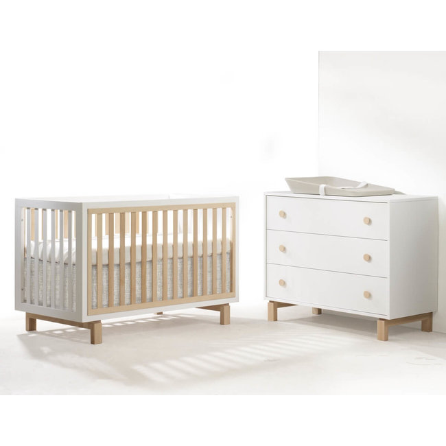 Tulip Juvenile Bjorn Classic Crib With 3 Drawer Dresser XL