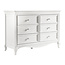 Pali Furniture Diamante Double Dresser in Vintage White