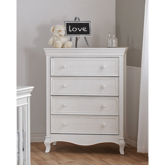 Pali Furniture Diamante 4 Drawer Chest Vintage White
