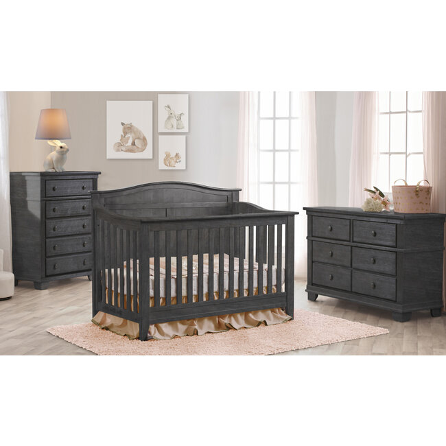 Pali Furniture Potenza Forever Arch Crib In Distressed Granite