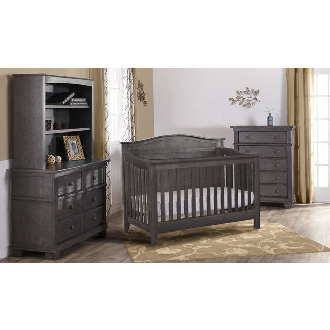 Pali Furniture Potenza Forever Arch Crib In Distressed Granite