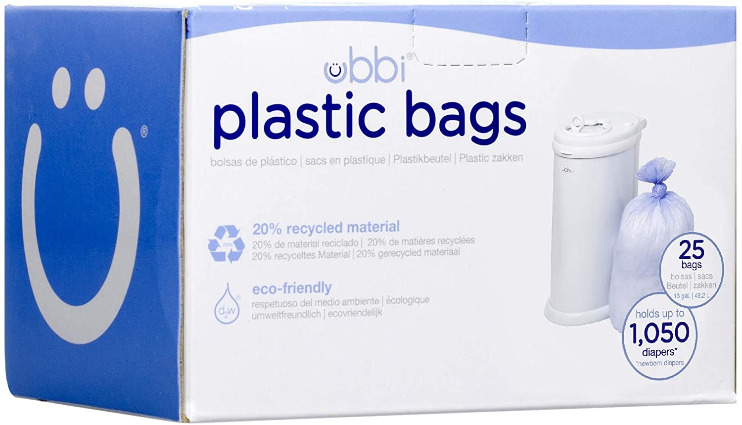 Ubbi Plastic Bags In White