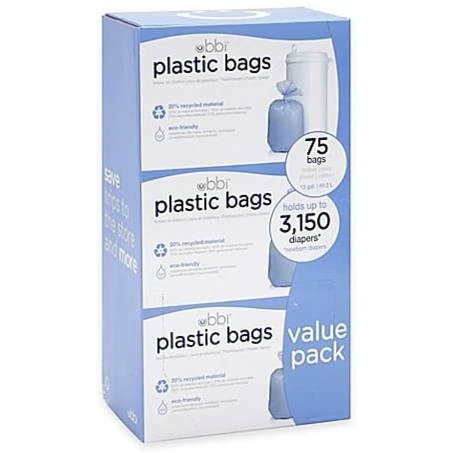 Ubbi Plastic Bags In White