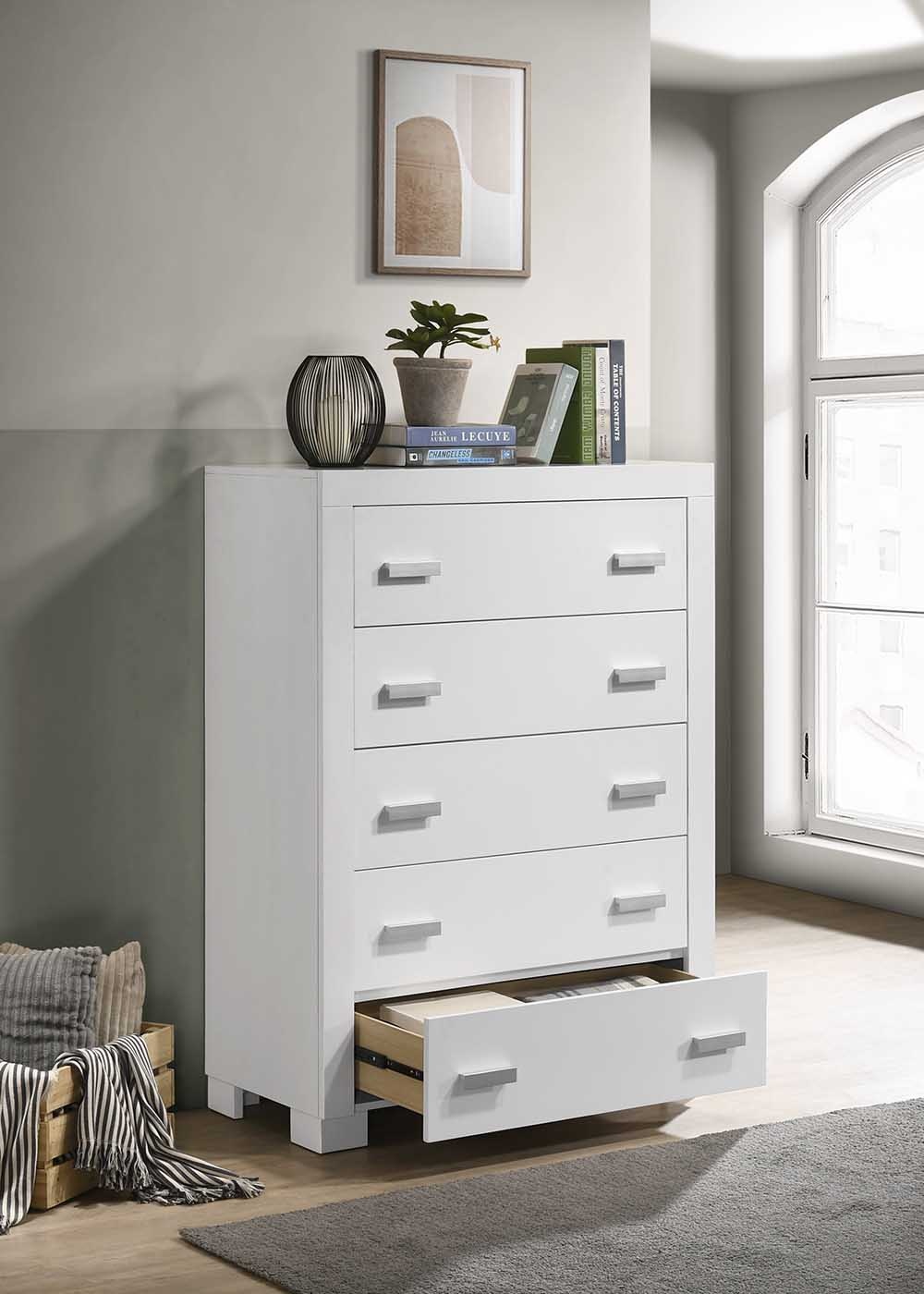 Baby Central Milano 5 Drawer Dresser In White With Gray Handles - MyStrollers.com Baby Central Milano 5 Drawer Dresser In White With Gray Handles - MyStrollers.com