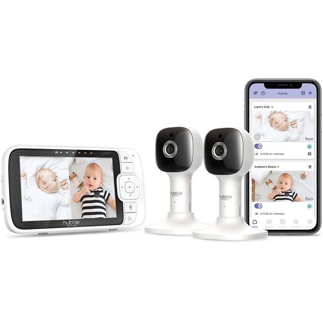 Hubble Connected Nursery Pal Cloud Twin- Smart Video Baby Monitors