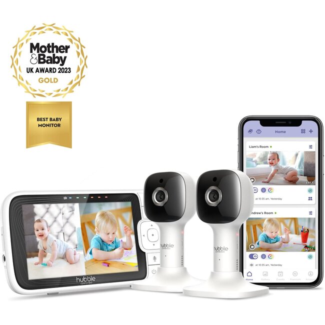 Hubble Connected Nursery Pal Cloud Twin- Smart Video Baby Monitors