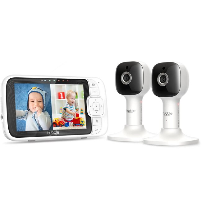 Hubble Connected Nursery Pal Cloud Twin Smart Video Baby Monitors
