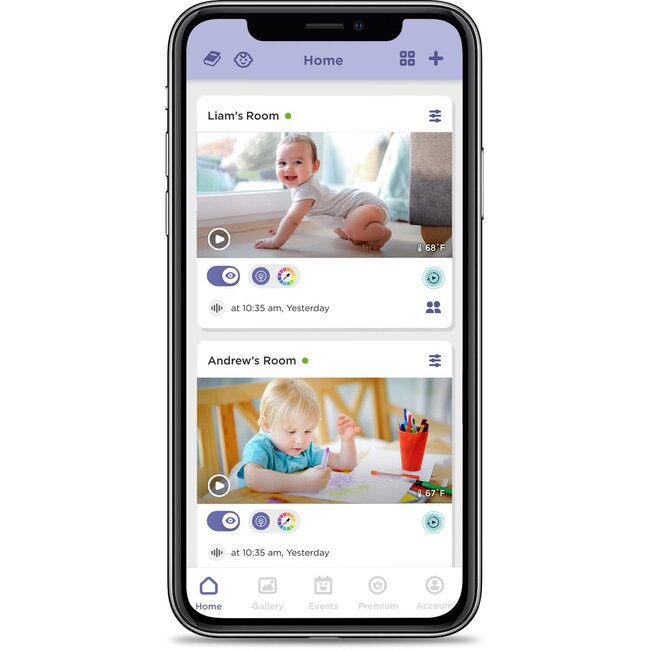 Hubble Connected Nursery Pal Cloud Twin Smart Video Baby Monitors
