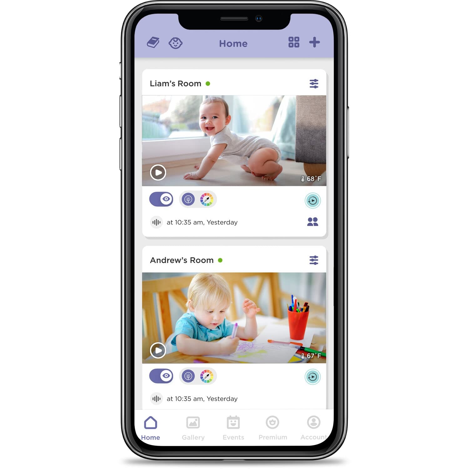 Hubble Connected Nursery Pal Cloud Twin Smart Video Baby Monitors