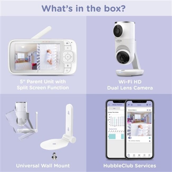 Hubble Connected Nursery Pal Dual Vision- Smart Video Baby Monitors