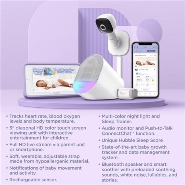 Hubble Connected Nursery Pal Guardian Pro- Smart Movement Monitors