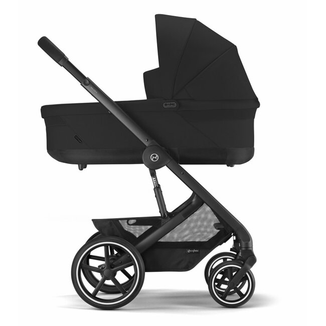 Cybex Balios S Lux Full Size Stroller + Cot S Bassinet Bundle (One Box) - All Black