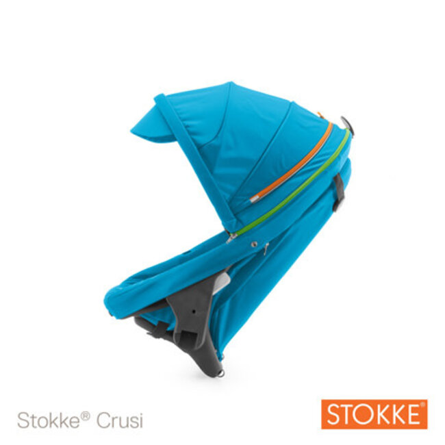 Stokke Crusi Sibling Seat With Adaptor And Footrest In Urban Blue