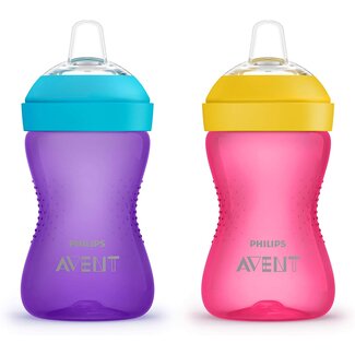 Avent Philips AVENT My Grippy Spout Sippy Cup with Soft Spout and Leak-Proof Design 10 Ounces