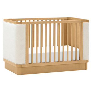 Baby Letto Baby Letto Bondi 4 In 1 Convertible Crib With Toddler Rail Kit In Honey With Ivory Boucle