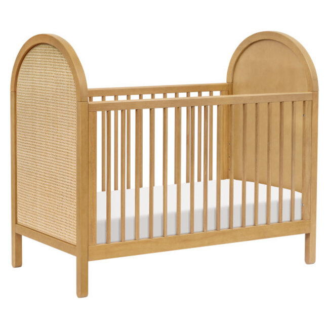 Baby Letto Bondi Cane 3 In 1 Classic Convertible Crib Honey With Natural Cane