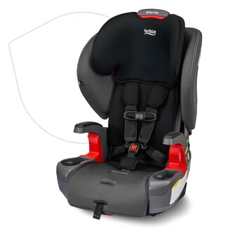 Britax Britax Grow with You Harness-2-Booster Car Seat, 2-in-1 High Back Booster, Quick-Adjust 5-Point Harness, Mod Black
