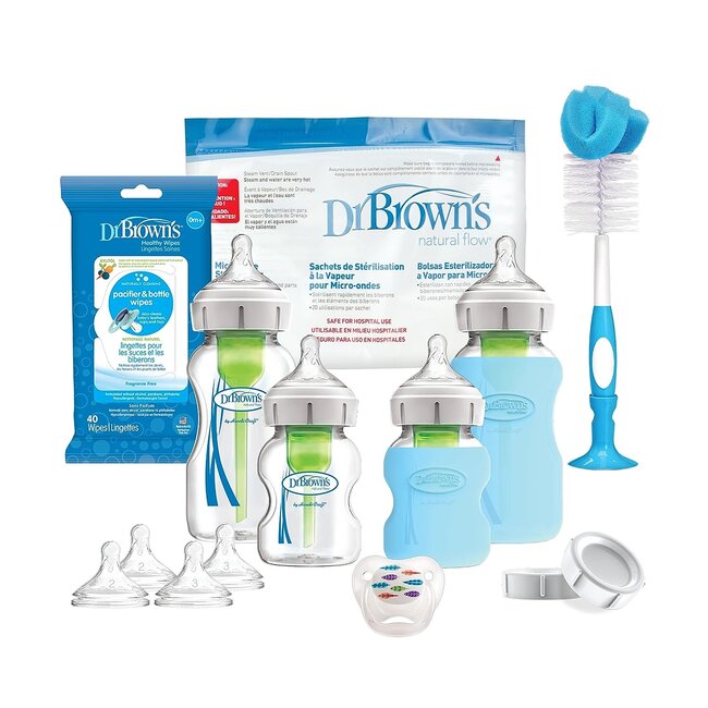 Dr. Brown's Options Baby Bottle Gift Set Wide Neck Glass