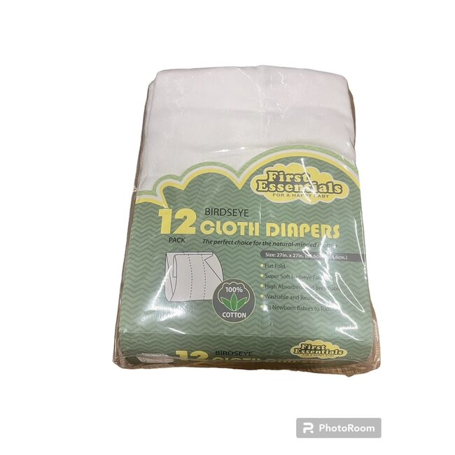First Essentials Cloth Diaper (12 Pack)