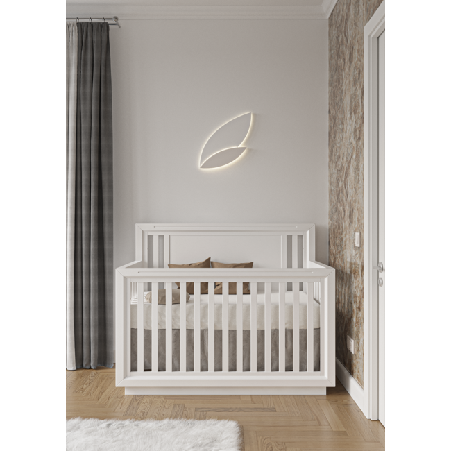 Romina Quadro Convertible Crib- All White