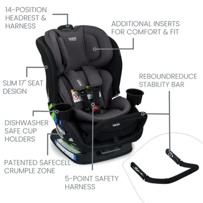 Britax Poplar S Convertible Car Seat With Bar