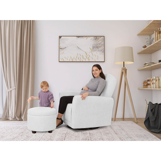 Evolur Baby Vienna Glider And Ottoman