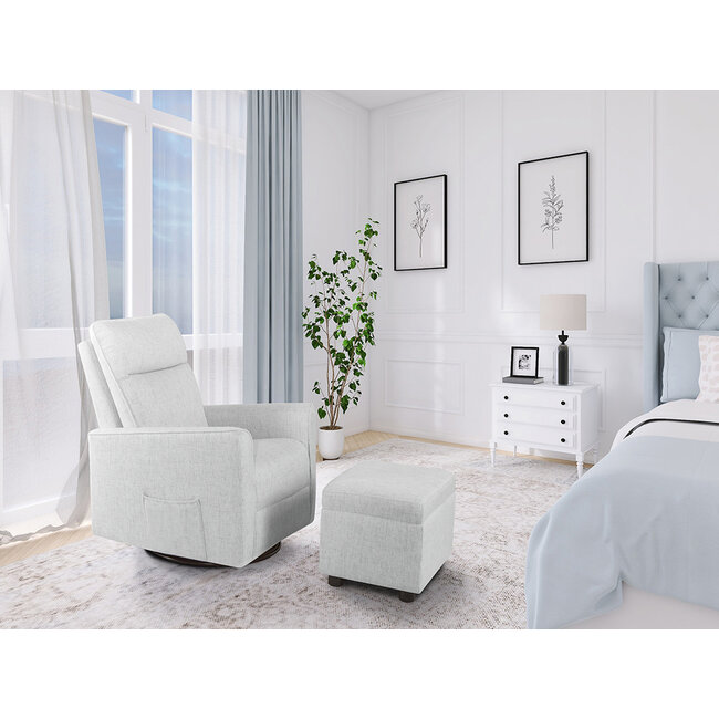 Evolur Baby Aria Glider And Ottoman