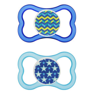 Mam Mam Air Silicone Pacifier 2-Pack (Assorted) - 6 + Months