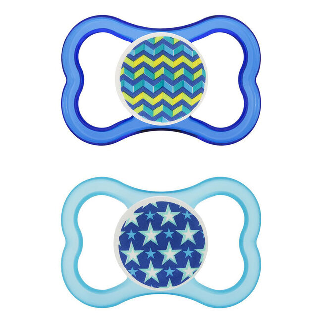 Mam Air Silicone Pacifier 2-Pack (Assorted) - 6 + Months