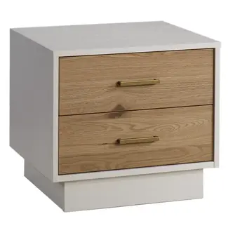 Natart Signature Series Natart Signature Series Como Naturale Nightstand- White/Rustic Oak