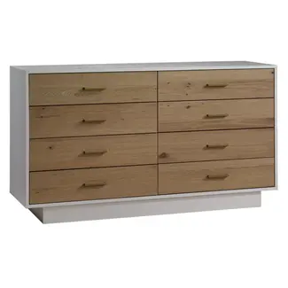 Natart Signature Series Natart Signature Series Como Naturale Double Dresser 52" - White/Rustic Oak