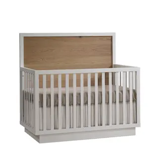 Natart Signature Series Natart Signature Series Como Naturale 5 In 1 Convertible Crib with Wood Panel- White/Rusitc Oak