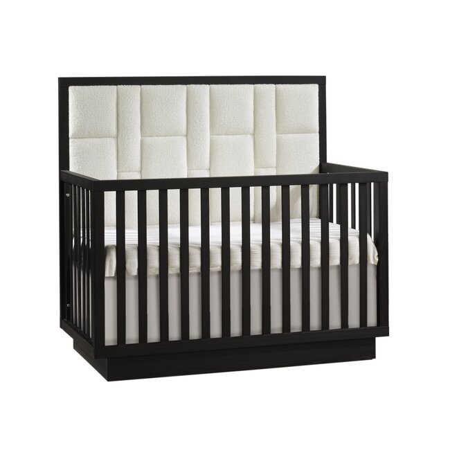 Natart Signature Series Como 5 In 1 Convertible Crib With Boucle Beige Fabric