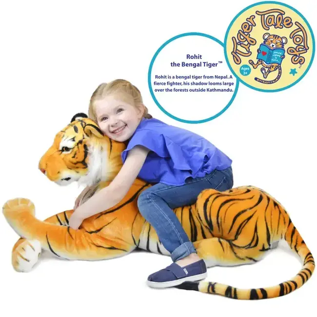 Vihart Rohit the Orange Bengal Tiger 46 Inch Stuffed Animal Plush