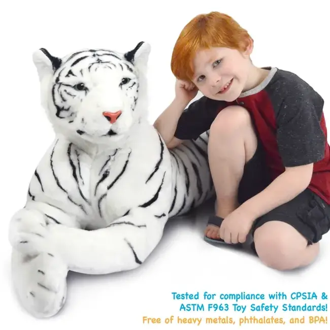 Vihart Timurova the White Siberian Tiger | 42 Inch Stuffed Animal