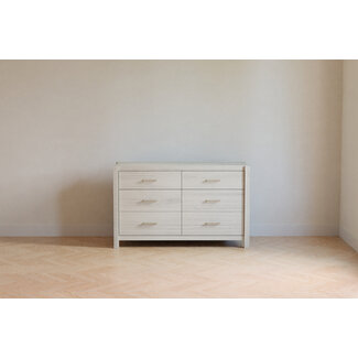 Monogram By Namesake Monorgram By Namesake Hemsted 6-Drawer Assembled Dresser in White Driftwood