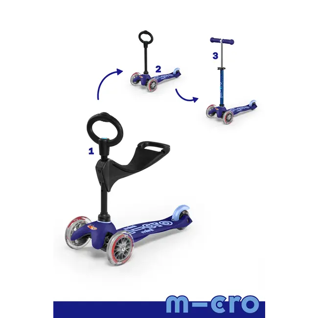 Micro Mini 3 In 1 Deluxe With Seat Scooter (Ages 1-5 Years)