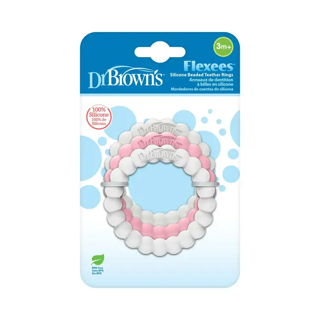 Dr. Brown Beaded Teether Rings 3 Pack