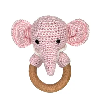 Zubels Zubels Elephant Bamboo Crochet Woodring