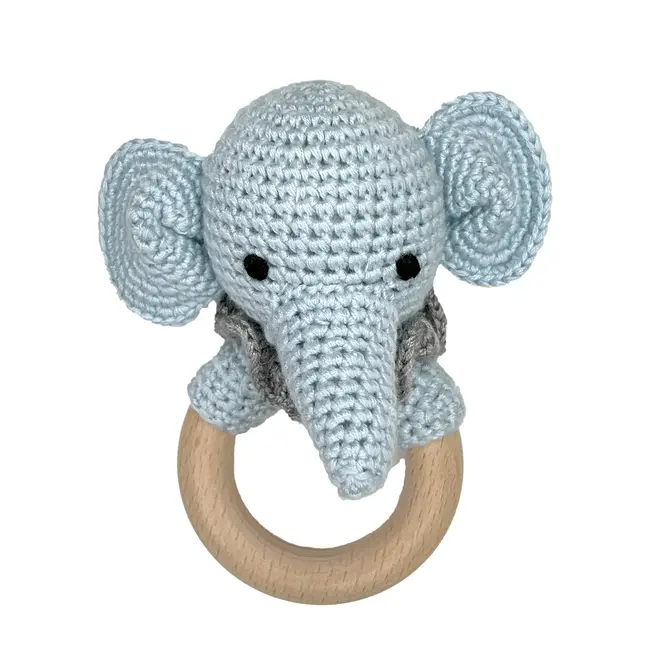 Zubels Elephant Bamboo Crochet Woodring