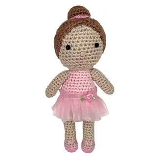 Zubels Zubels Ballerina Bamboo Crochet Rattle