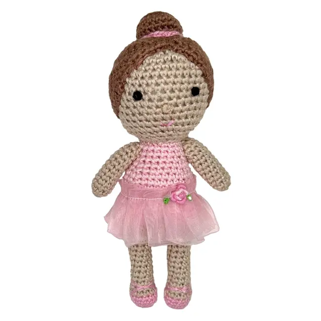Zubels Ballerina Bamboo Crochet Rattle