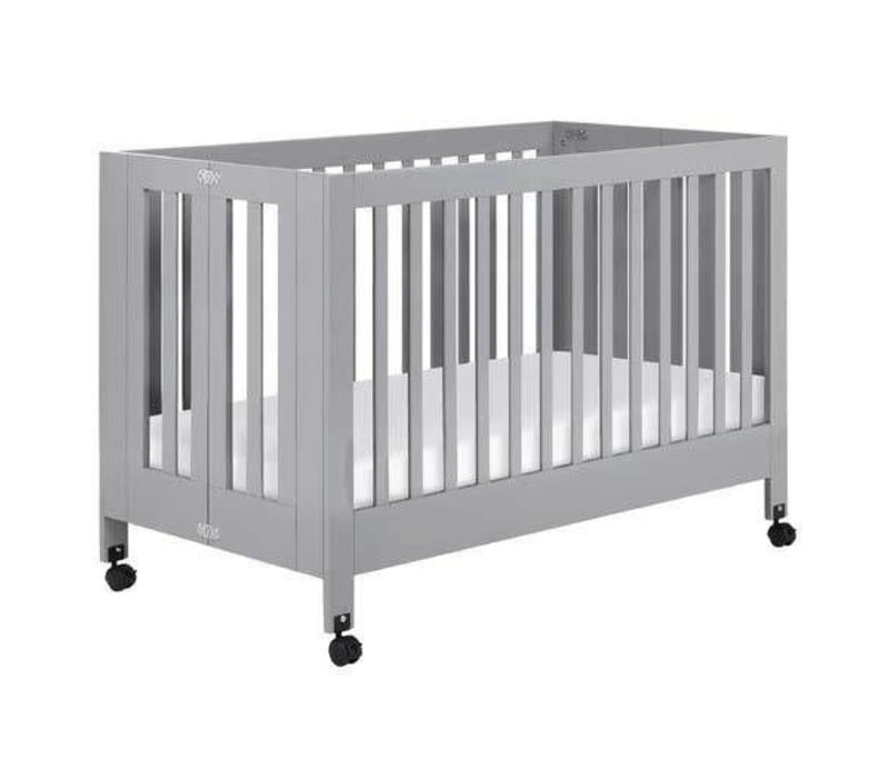 Baby Letto Baby Letto Maki Full Folding Crib In Gray Mystrollers Com