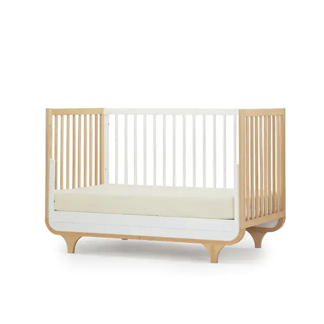 Dadada Jolly 3 In Convertible Crib In White/Natural