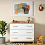 Dadada Lala Little 3 Drawer Dresser In White/Red Oak