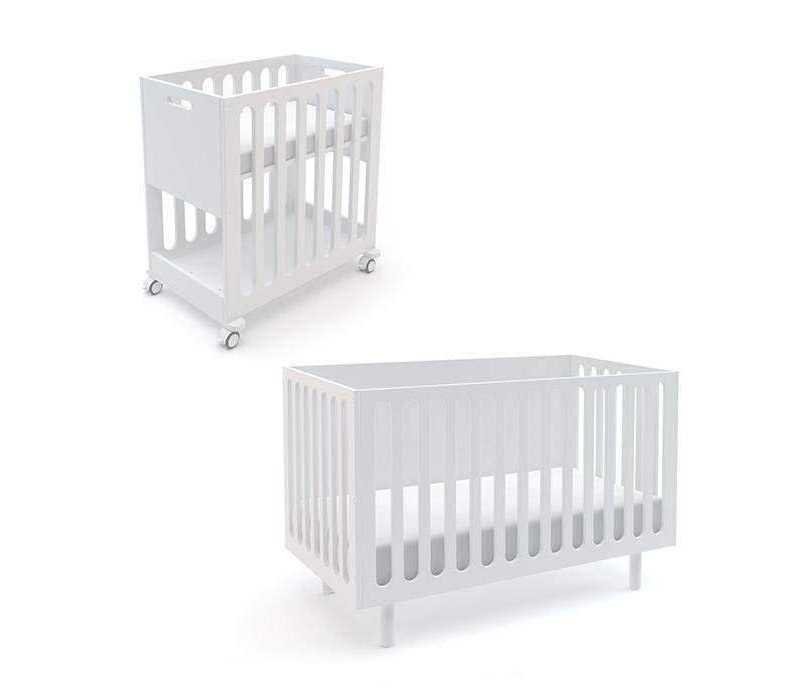 Oeuf Oeuf Fawn 2 In 1 Bassinet Crib System In All White