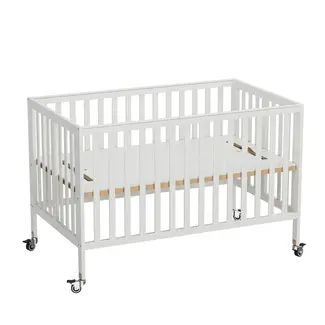 Fizzy Baby Fizzy Baby Modern Full Size Portable Crib 3 Level White
