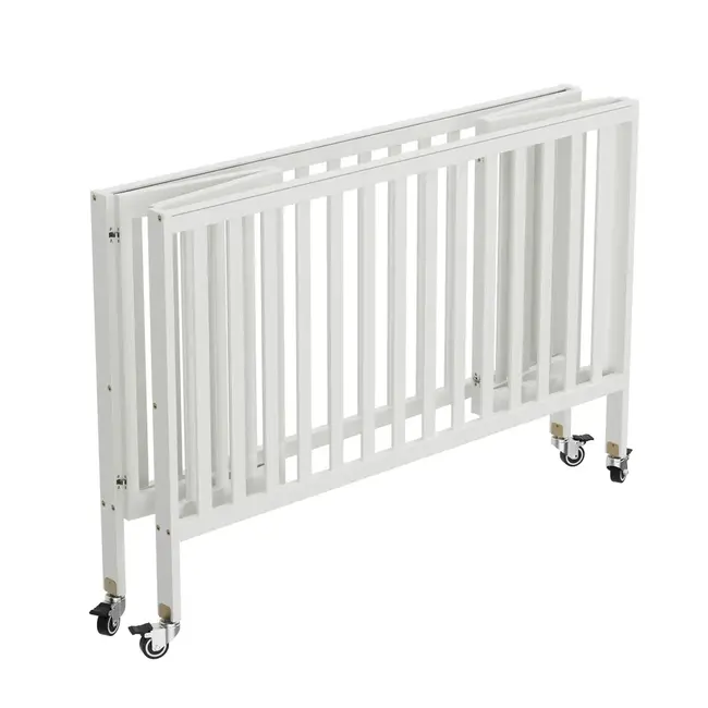 Fizzy Baby Modern Full Size Portable Crib 2 Level White