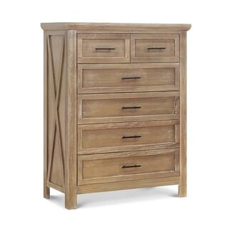 Monogram By Namesake Monogram By Namesake Emory Farmhouse  6-Drawer Tall Chest- Driftwood